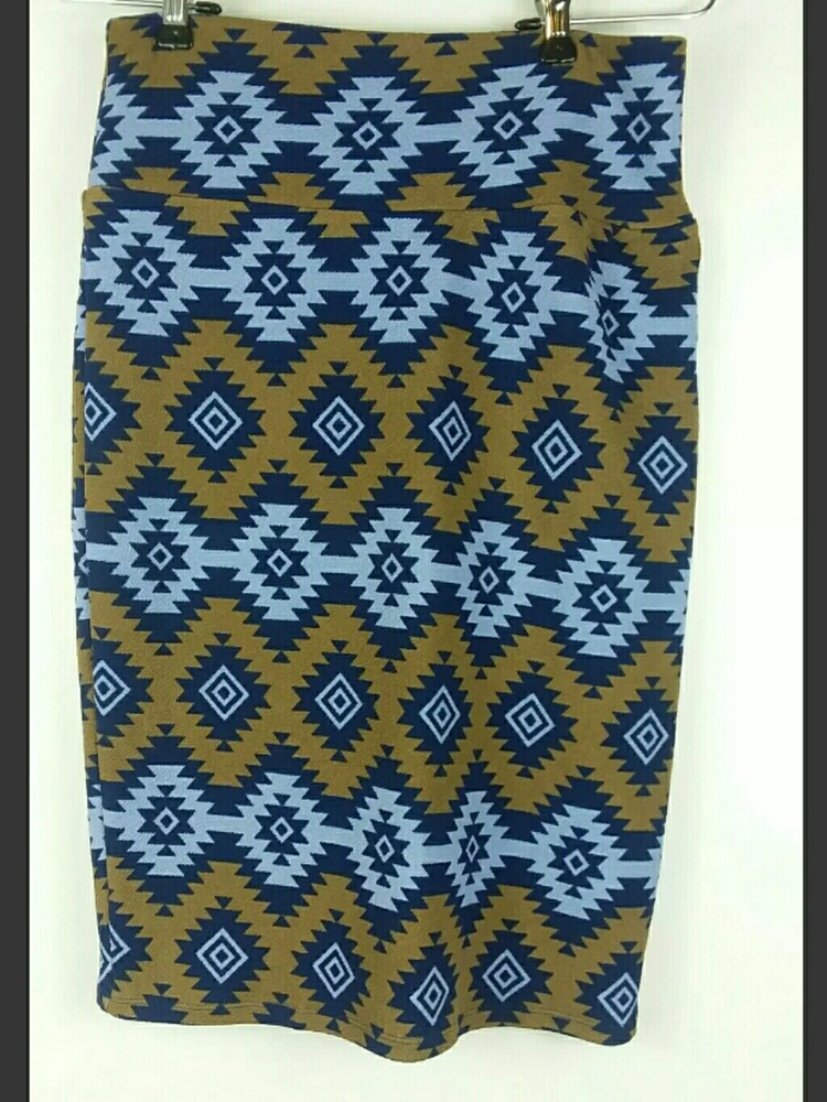 LulaRoe Cassie Style Pencil Skirt Aztec Print